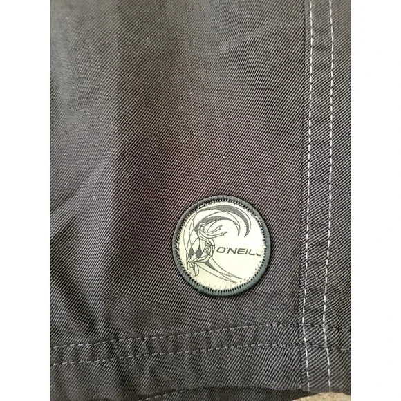 O'Neill Slit Time Shorts Mens 40 Gray Colorblock 100% Cotton Casual Summer USA - Picture 6 of 10